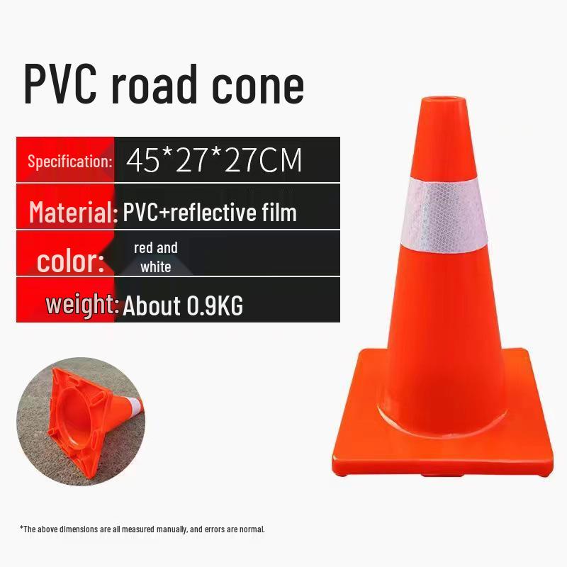 Reflective PVC "No Parking" Traffic Cone - Safety Roadblock & Ice Cream Bucket/Cup Design