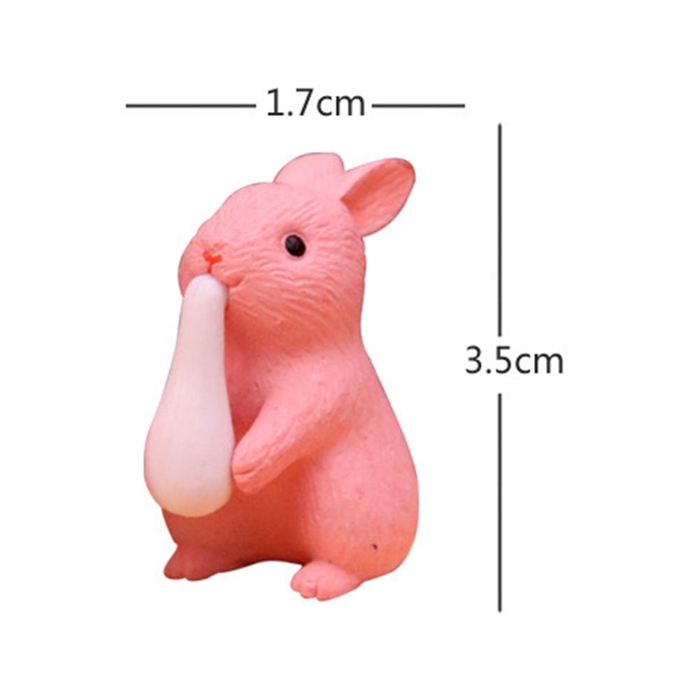 Puzzle 12 Pcs Lovely Rabbits Toys Animal Characters Figurines Playset Garden Cake Decoration Home decor