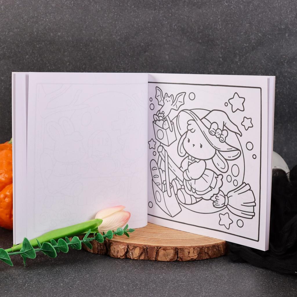 Spooky Moments: Vol. 2 Coloring Book for Adults and Teens Featuring Lovely Creepy Creatures in Cozy Moments for Relaxation