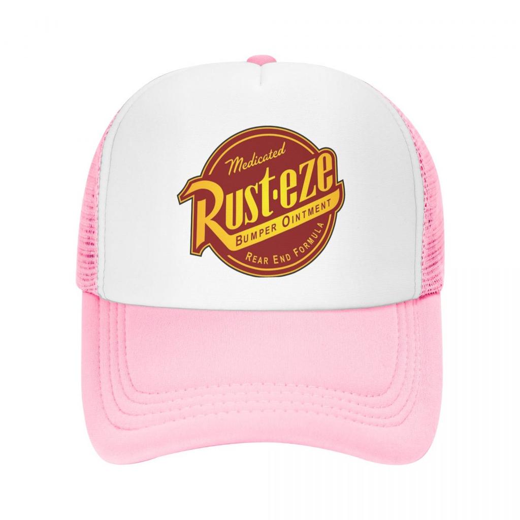 Medicated Rust.eze Lightning Mcqueen Mesh Trucker Hat Trendy Summer Breathable Mesh-back Sun Caps Adjustbale For Casual Headwear
