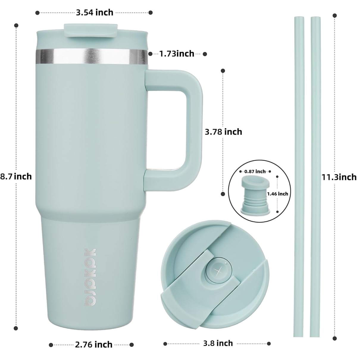

30oz insulated stainless steel tumbler with handle, vacuum double wall iced coffee travel mug with lid and straw, shatterproof Below 50ml