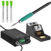 Soiiw T245b Soldering Station DIY Electronic Welding Iron Tip Handle with Aluminum Alloy Case Handle 180W US C245 Iron I K IS & Bracket, 100-240V