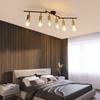 Ceiling Light - NETTLIFE - Retro Ceiling Light I - 6 E27 Spots - Swivel - Black Metal