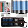 Corslet Set Of 41 Art Supplies, Includes 12 Pcs Oil Colour Pencils And 29 Pcs Drawing Pencil Set With Graphite Charcoal