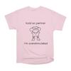 Herren Casual Hemden Kurzarm HOLD ON PARTNER Rosa T-Shirts Übergroße T-Shirts