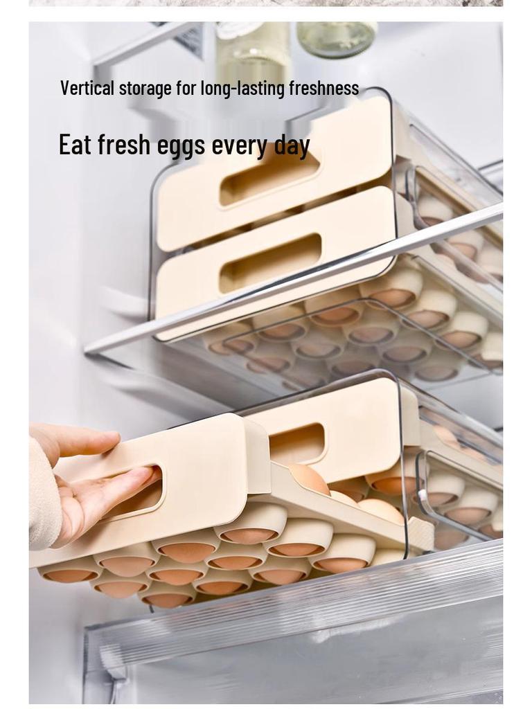 Refrigerator Egg Storage Drawer - Food-Grade Sealed Kitchen Organizer