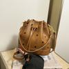 Small Bag New Fashion Drawstring Portable Bucket Bag Versatile Shoulder Messenger Women's Bag