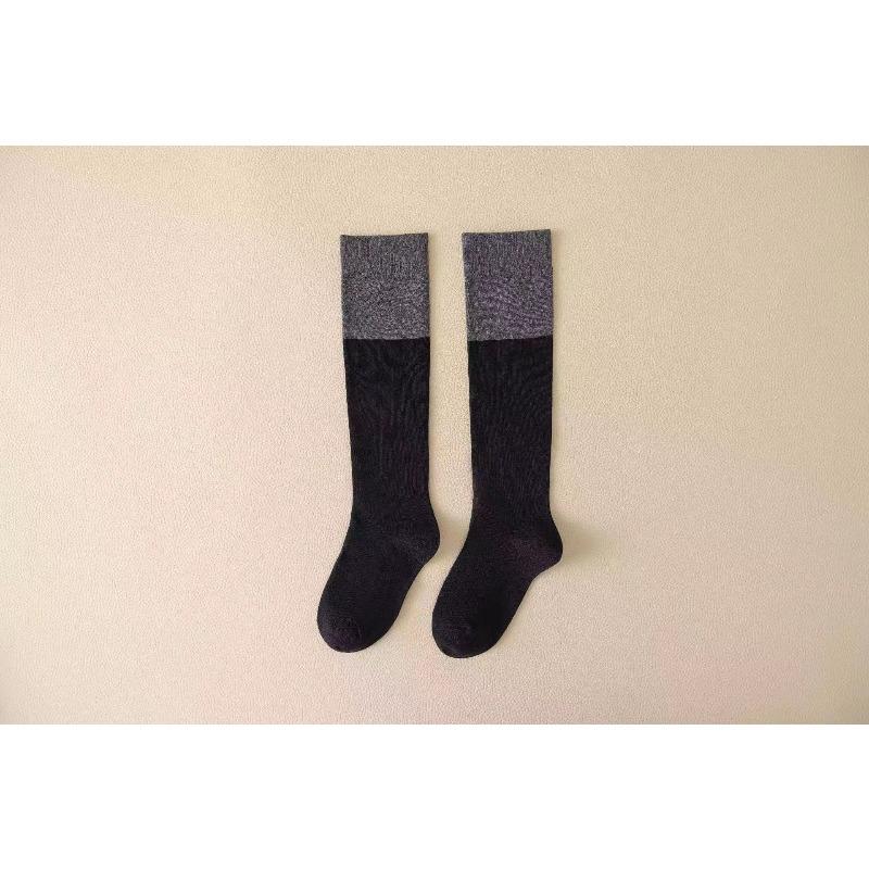 Damen Herbst-Oberschenkelstrümpfe Sind Trendige und Schlankmachende Beinstrümpfe. Winter Color-blocking Knielang Einfach und Lässig Baumwollsocken