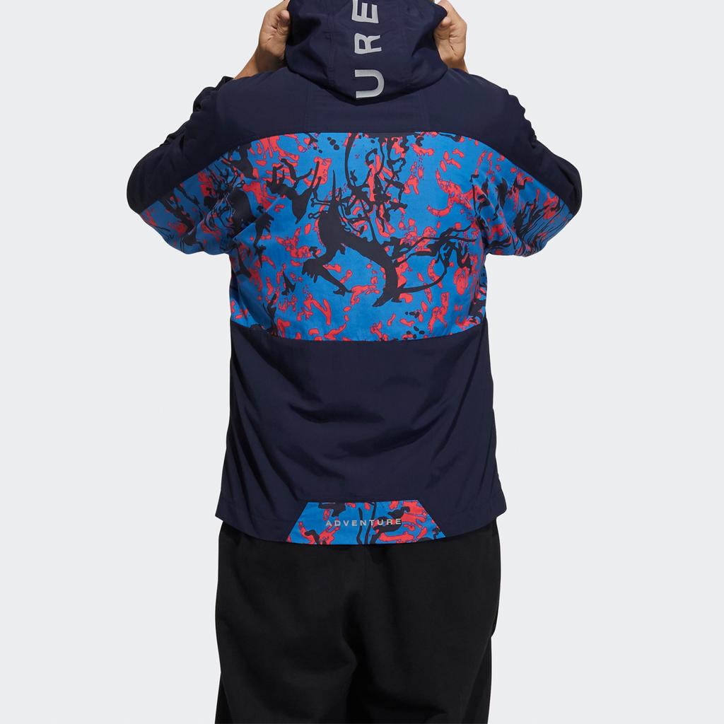Adidas Originals Clover ADV WB Printed Spliced Sports Jacket Men Jackets Legend-Ink-Blue H46700