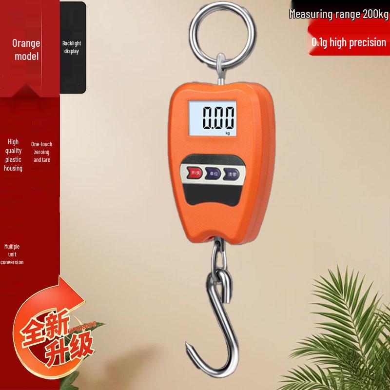 Portable Electronic Hanging Scale 200kg: Handheld Hook and Hoist Scale for Express Use