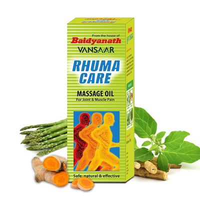 Vansaar Rhuma Care Olio da Massaggio 100 ml Confezione da 1 per Sollievo dal Dolore Articolare Muscolare Formula Ayurvedica