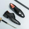 New Business Men's Shoes Oxfords Square Toe Lace-up Spring Autumn Brown Black Mens Dress Shoes Zapatos De Vestir Hombre