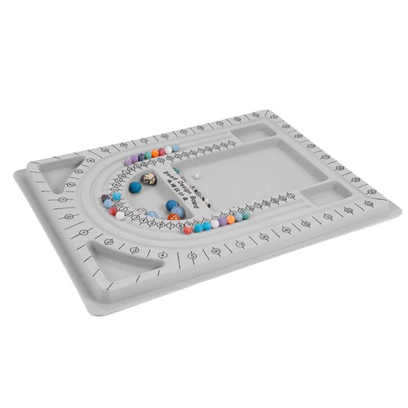 Flocked Bead Board Diy Bracelet Necklace Beading Jewelry Making Organizer Tray