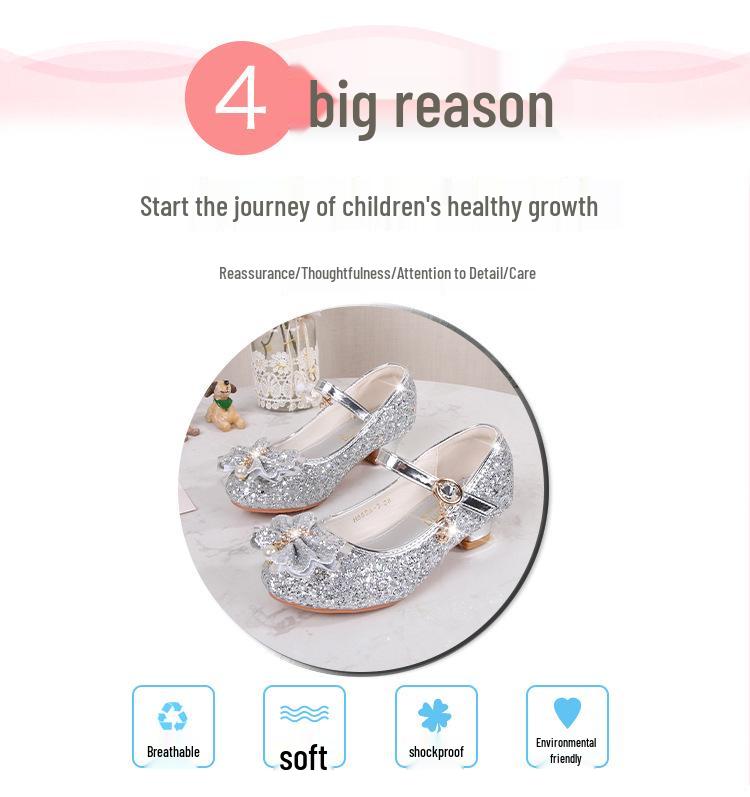 Girls' Gold High Heels - Korean Style Fashion Shoes for Spring/Autumn Performances