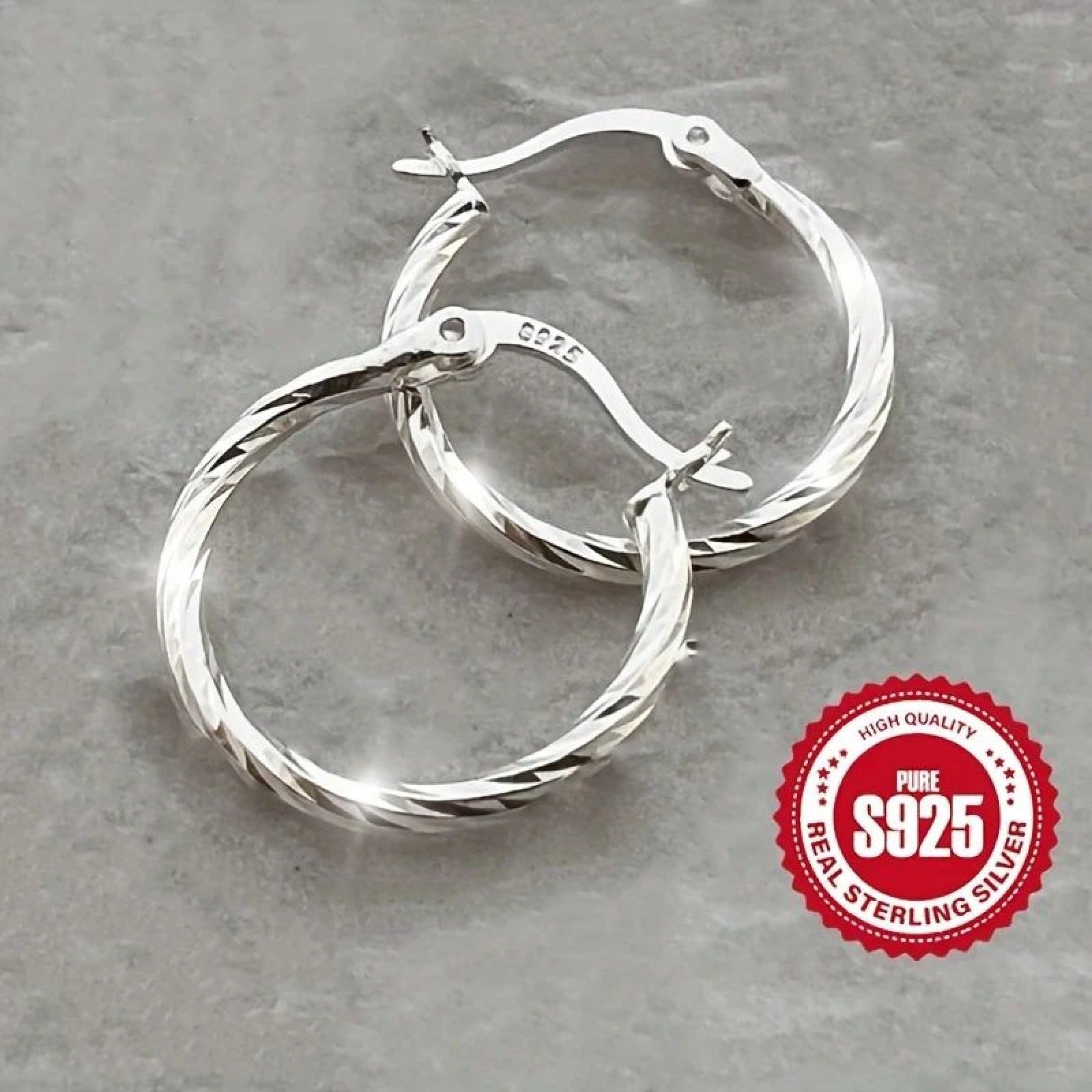 

Hypoallergenic Silver Stud Earrings for Women - Lightweight Twisted Circle Design, Comfortable Mother s Day Gift Idea United States