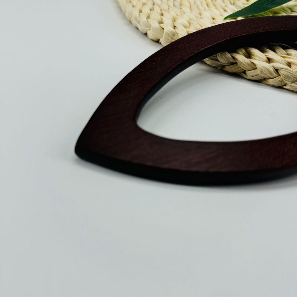 Half-Circular Wooden Ring Handle for Handbag DIY Projects