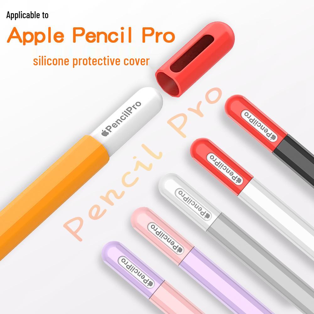 Apple Pencil Pro 4th Gen Silicone Protective Cover - Full Wrap, Color Block Design
