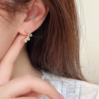 Izsmalcināti cirkona vasaras auskari: Nišas dizains, 2025. gada jauns stils, viegla greznība, augstas klases sieviešu aksesuāri