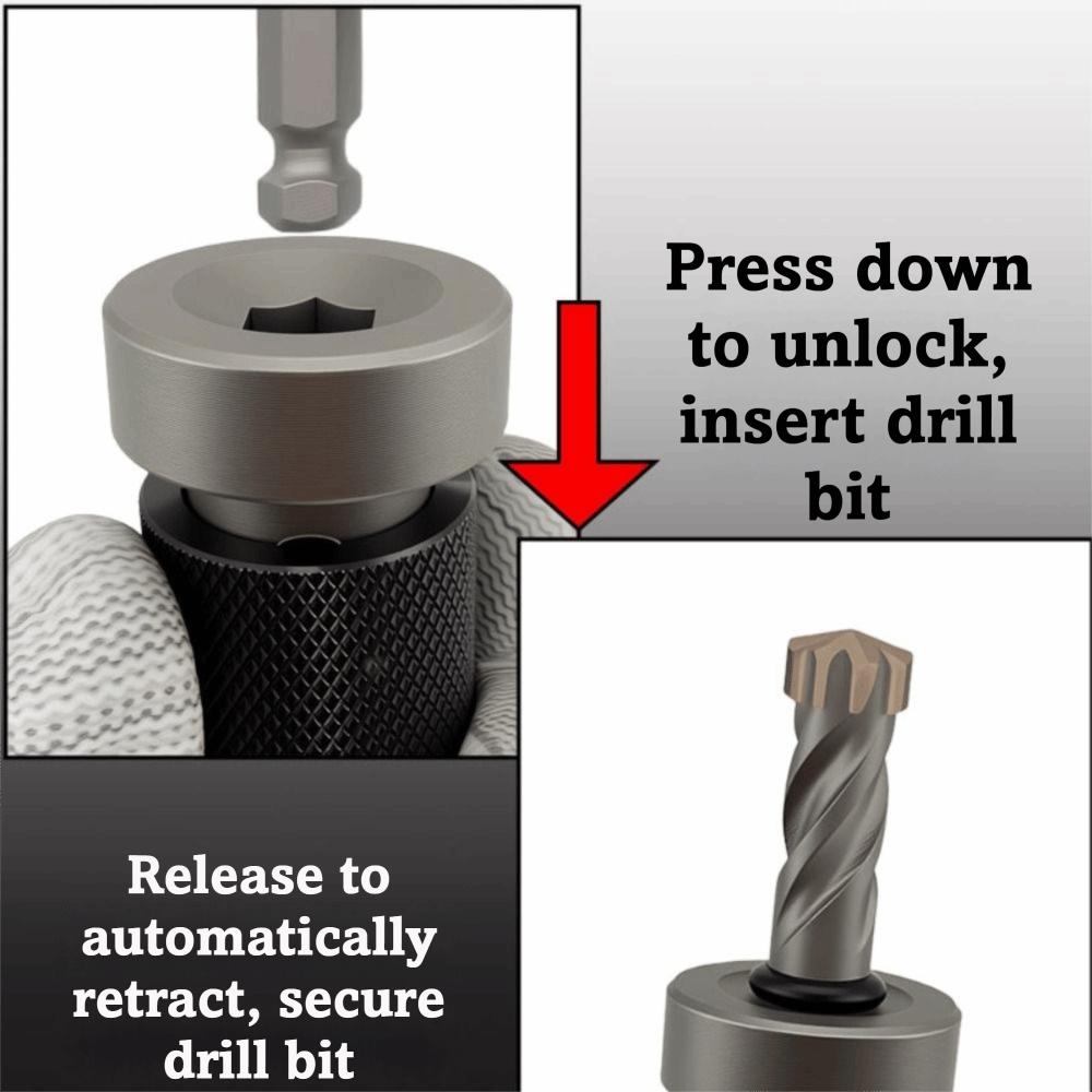 Sharp Split-Design Drill Bit Fast Concrete Drill Bit Detachable Depth Stop  Masonry Drilling
