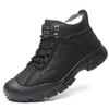 Snow Boots Wear-resistant Sole Man Boots Wool Warm Comfort Winter Walking Boots High Top Lace Up Men Cotton Ankle Platform Shoes