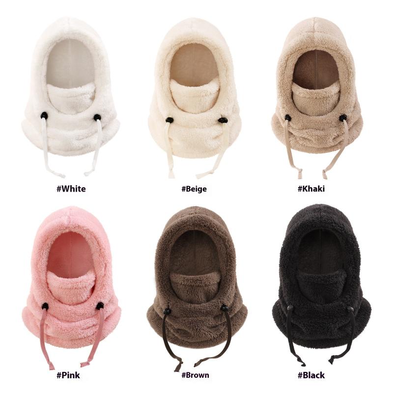 Căciuli Balaclava de Pluș pentru Copii, Căciulă Caldă Rezistentă la Vânt, Eșarfă, Acoperire Ajustabilă pentru Gât, Căciulă cu Protecție pentru Urechi