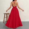 Halter Tie Neck Dress for Women European American Style Cross-border Summer Casual Dress