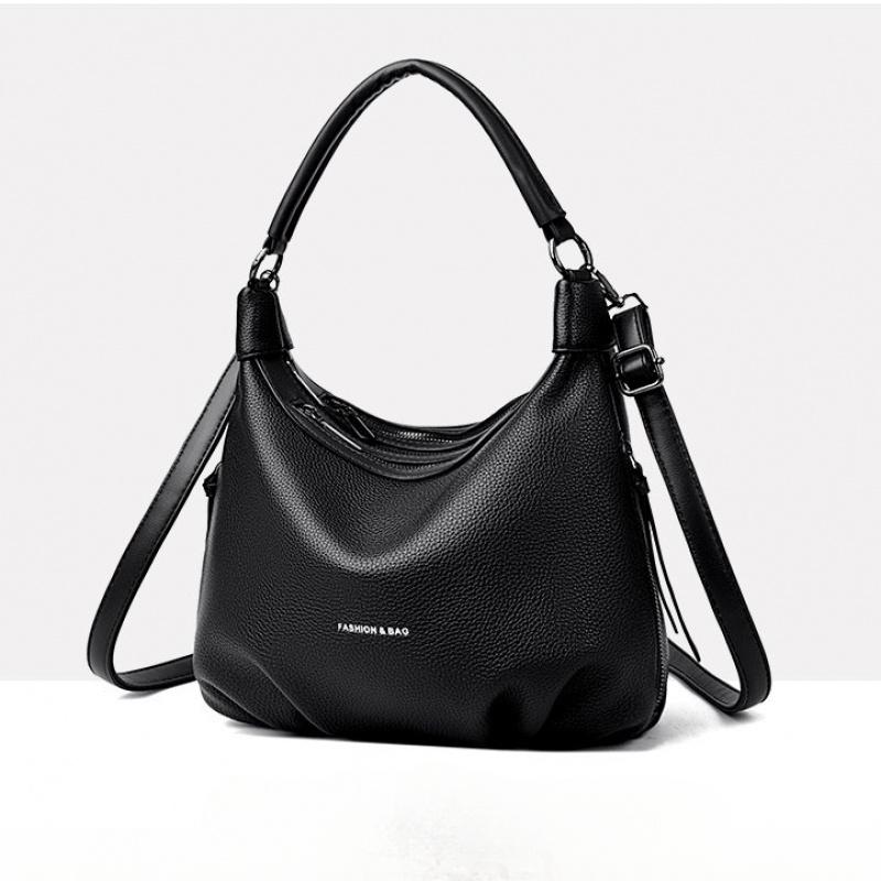 Women’s Soft PU Leather Shoulder Bag & Crossbody Bag 2026 Fashion Solid Color Large Capacity Casual Daily Handbag with Adjustable Strap Zipper