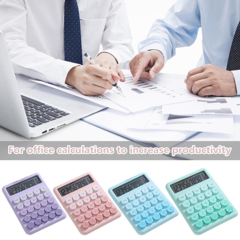 Cute Design 12Digit Desktop Calculator With Easy To Read Screen And Quiet Key For Quiet Environment for Students