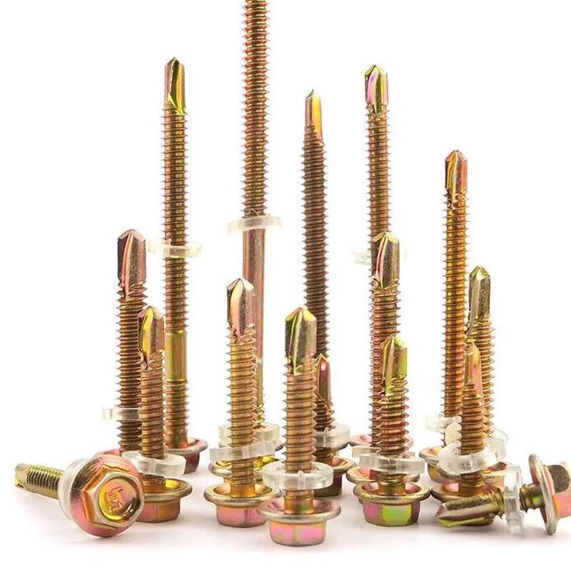 Lijiu Hong Color Zinc Hex Drill Tail Screws