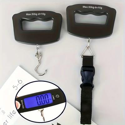 50kg /110lb Digital Luggage Portable Electronic Scale LCD Backlit  Handled Travel Baggage Bag Fish Weighting Hook Hanging Scales