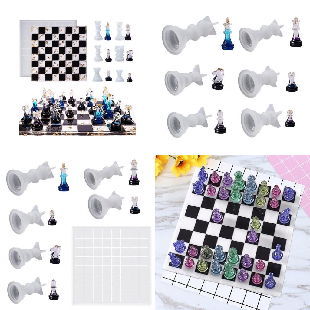 A52E Chess Piece Silicone Mold International Chess Resin Mold DIY Resin Craft Mold China Mainland