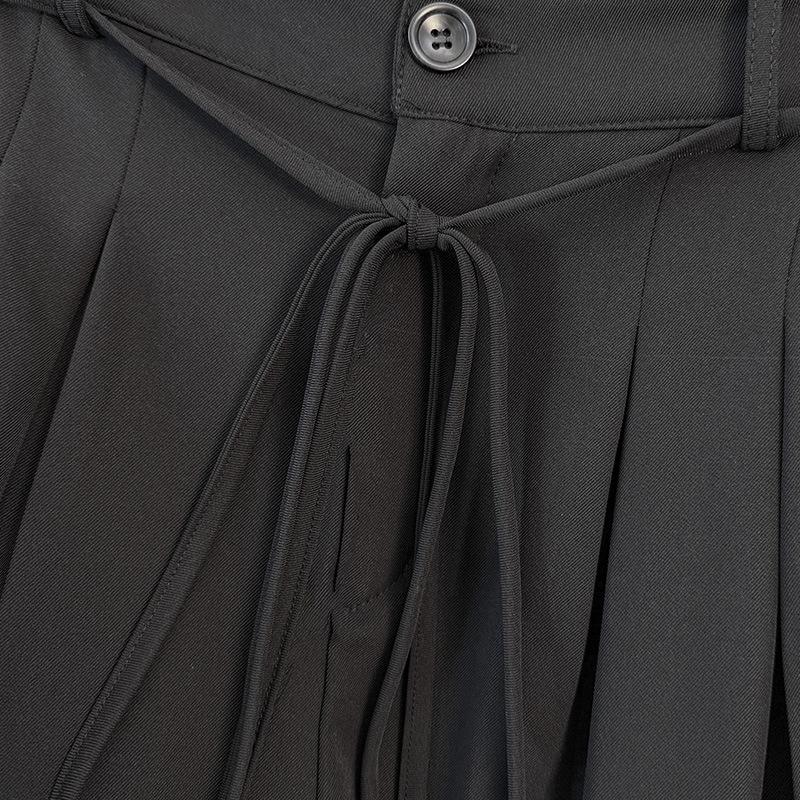 Tellergroße Damenanzughose, Lockere Weitbeinige Hose, Frühling und Herbst Neuer Stil Drapierte Hose mit Geradem Bein