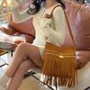 Tassel Shoulder Bag Women's Tote Bag Vintage Large Capacity Crossbody Bag