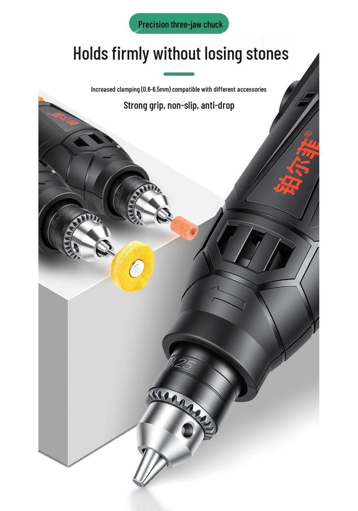 Compact Handheld Electric Grinder & Polisher for Jade Carving and Multifunctional Household Use