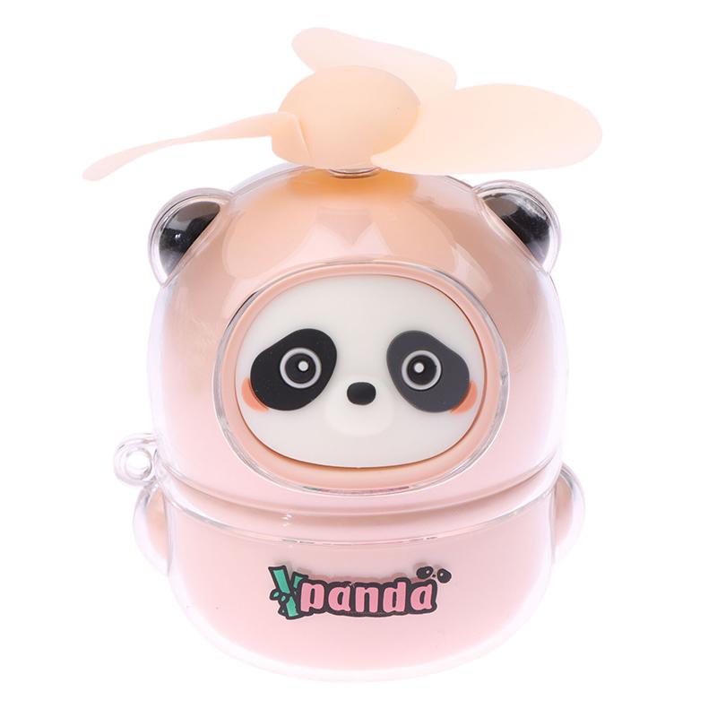 Sevimli Panda Mini El Vantilatörü Soğutucu Taşınabilir Çizgi Film El Tipi USB Şarj Edilebilir Vantilatör Öğrenci Ofis Dış Mekan Yaz