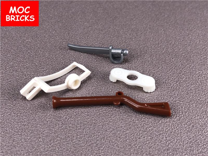 5 Sets/Los MOC Steine Piratensoldat Waffenset 2561 Bausteine DIY Spielzeug für Kinder Weihnachtsgeschenke