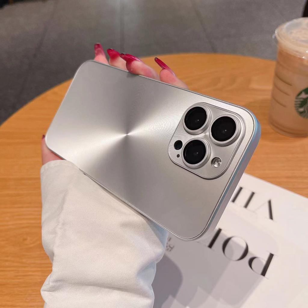Laser Aurora CD Texture Matte Phone Case For iPhone 17 Air 16 15 14 Plus 13 12 11 Pro Max Lens Protect Bumper Armor Cover