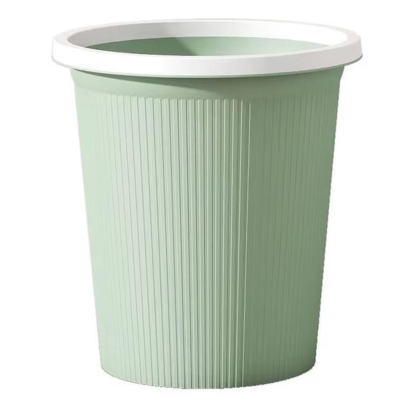 Household Striped Plastic Trash Can
