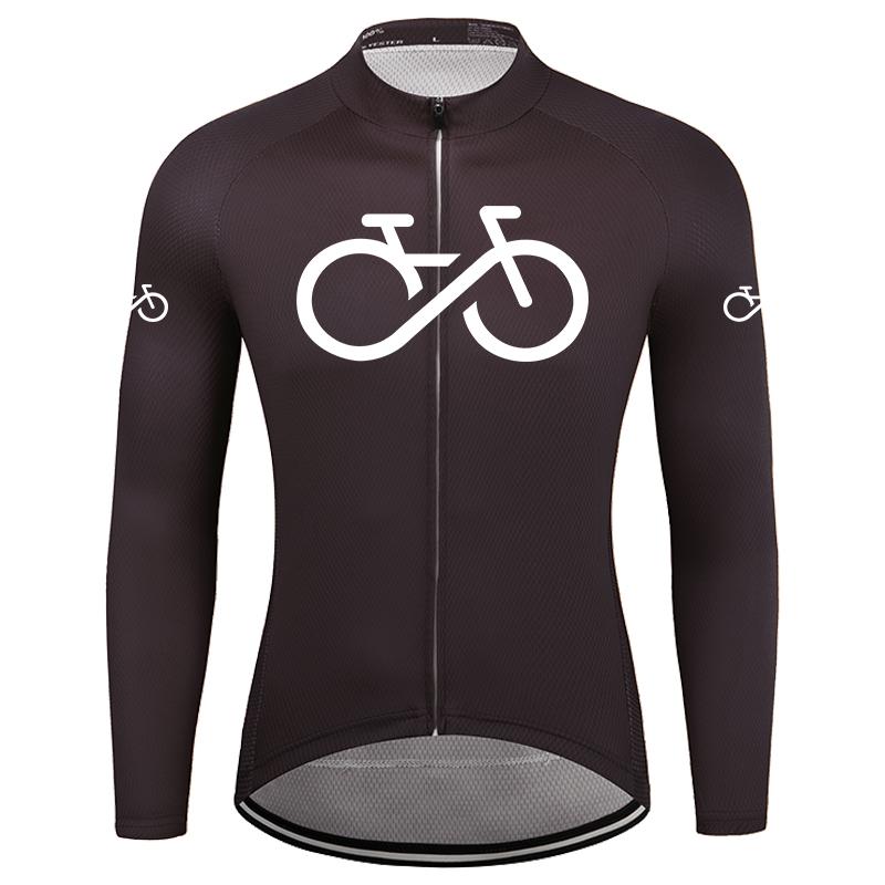 2023New Road Cycling Clothing Spring and Autumn Sunscreen Round Neck Shirt Mountain Bike Long-sleeved Breathable Top Cycling Quick-drying Sportswear