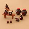 6Pcs/Set Dollhouse Miniature Wine Bottle Wine Glass Cup Model Kitchen Furniture Decor Toy Doll House Accessories