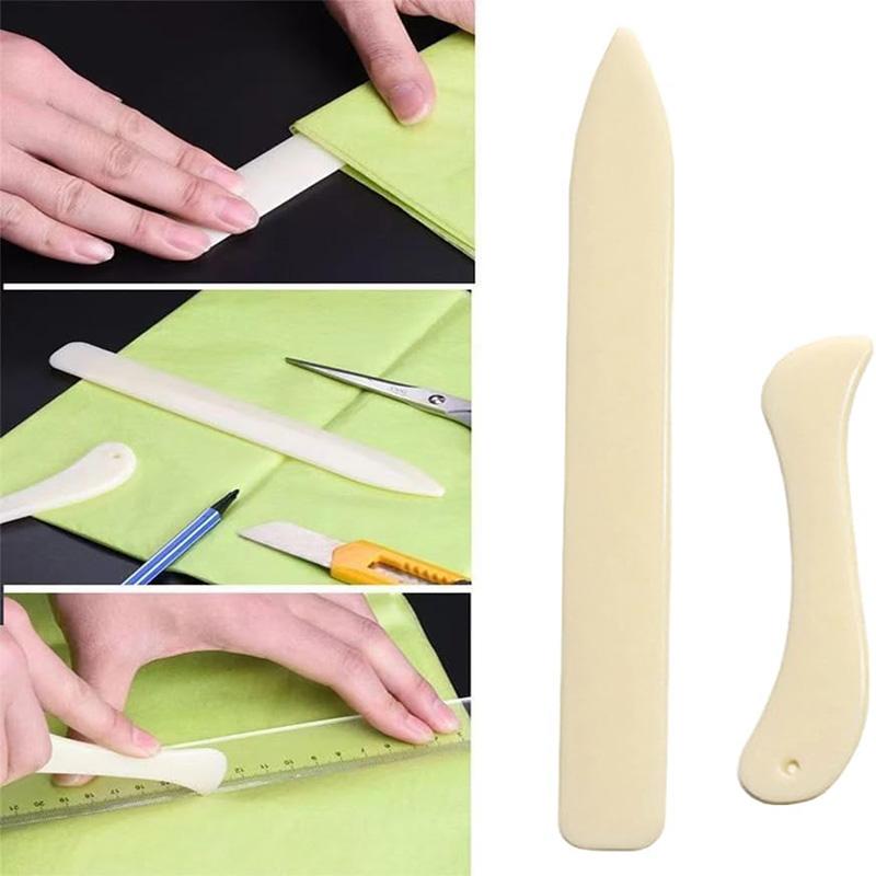 Ensemble de plioirs en papier 2/3 pièces Pliures Os Courbes et Droites Outil de Pliage de Papier pour Dossier Outil de Pliage de Papier DIY Outil de Reliure Fait Main Maroquinerie