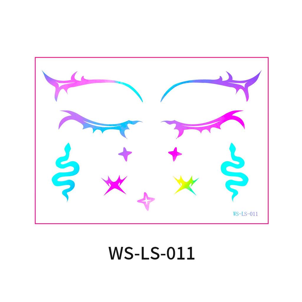 European & American Cross-border Music Festival Laser Eyeliner Stickers - Waterproof & Long-lasting Disposable Tattoos