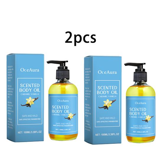 OceAura Caramel Vanilla Body Oil Moisturizing Moisturizing Soothing Skin Autumn and Winter Nourishing Massage Care Oil 100ml