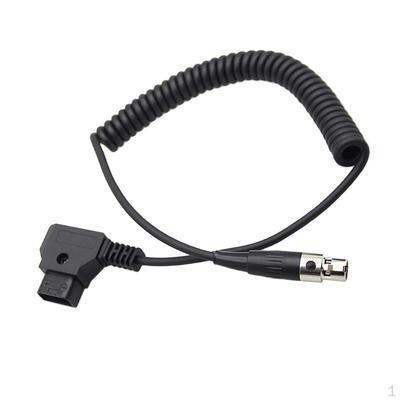 Cabo adaptador de alimentação macho para fêmea mini XLR de quatro pinos para monitor de câmera