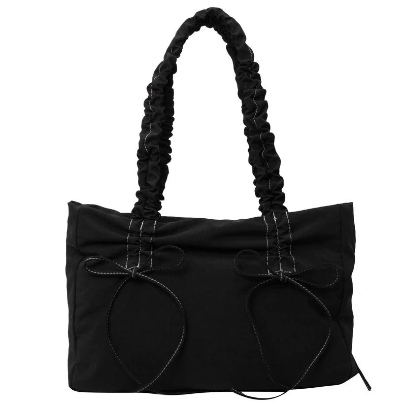 

Solid Color Nyl Casual Shoulder Bags Large Capacity High Quality Versatile Crossbody Bags for Women 2026 Fashi чёрный