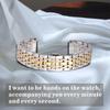 Solid Stainless Steel Luxury Wristband 22mm Presidential Watch Strap for Smartwatch Gold Material 18/20mm Size Options