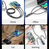 Cavo di Ricarica Rapida 3 in 1 da 100W 1,2M Cavo USB Tipo C Per iPhone Realme Samsung Huawei 50 Pro Micro Usb C Lightning Caricabatterie Cavo di Ricarica Filo