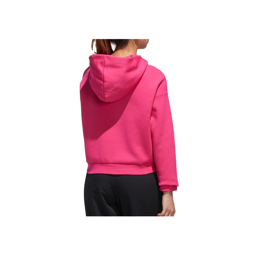 Adidas Neo Printed Striped Hooded Sports Sweatshirt Women Sweatshirt Pink GP5863