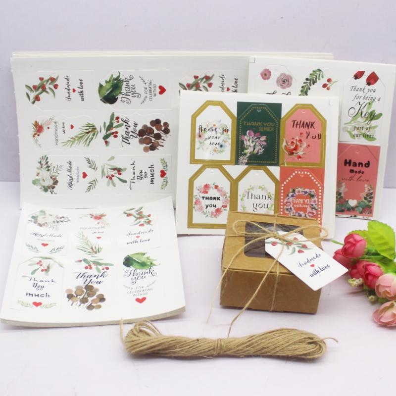 Große Dankeschön-Geschenkanhänger mit Blumendruck, weiße Papierkarten, „Danke, dass Sie mit uns gefeiert haben“, Party-Geschenkverpackungszubehör, 54 Stück