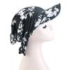 Cotton Outdoor Visor Hat with Attached Scarf Head Cover Adjustable Lightweight Sun Protection Cap for Women and Men